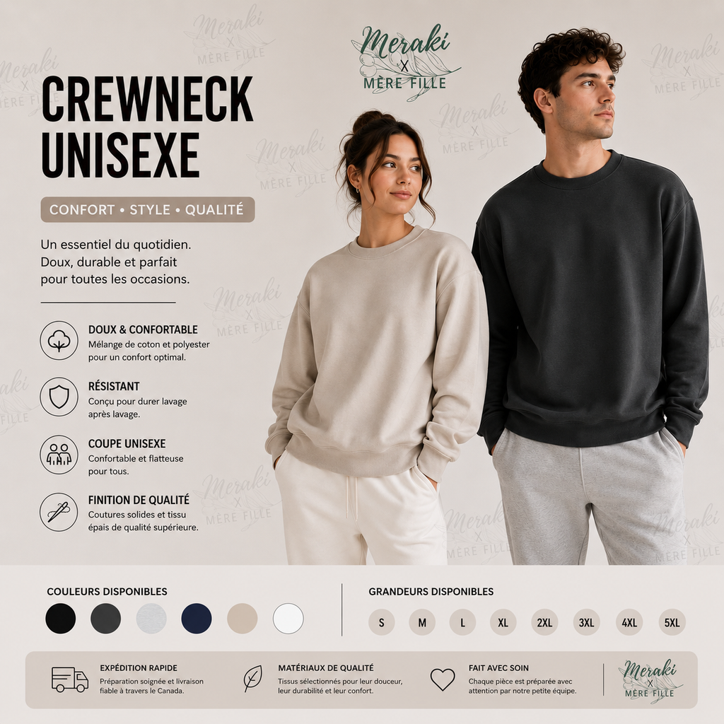 PRÉCOMMANDE - crewneck unisexe