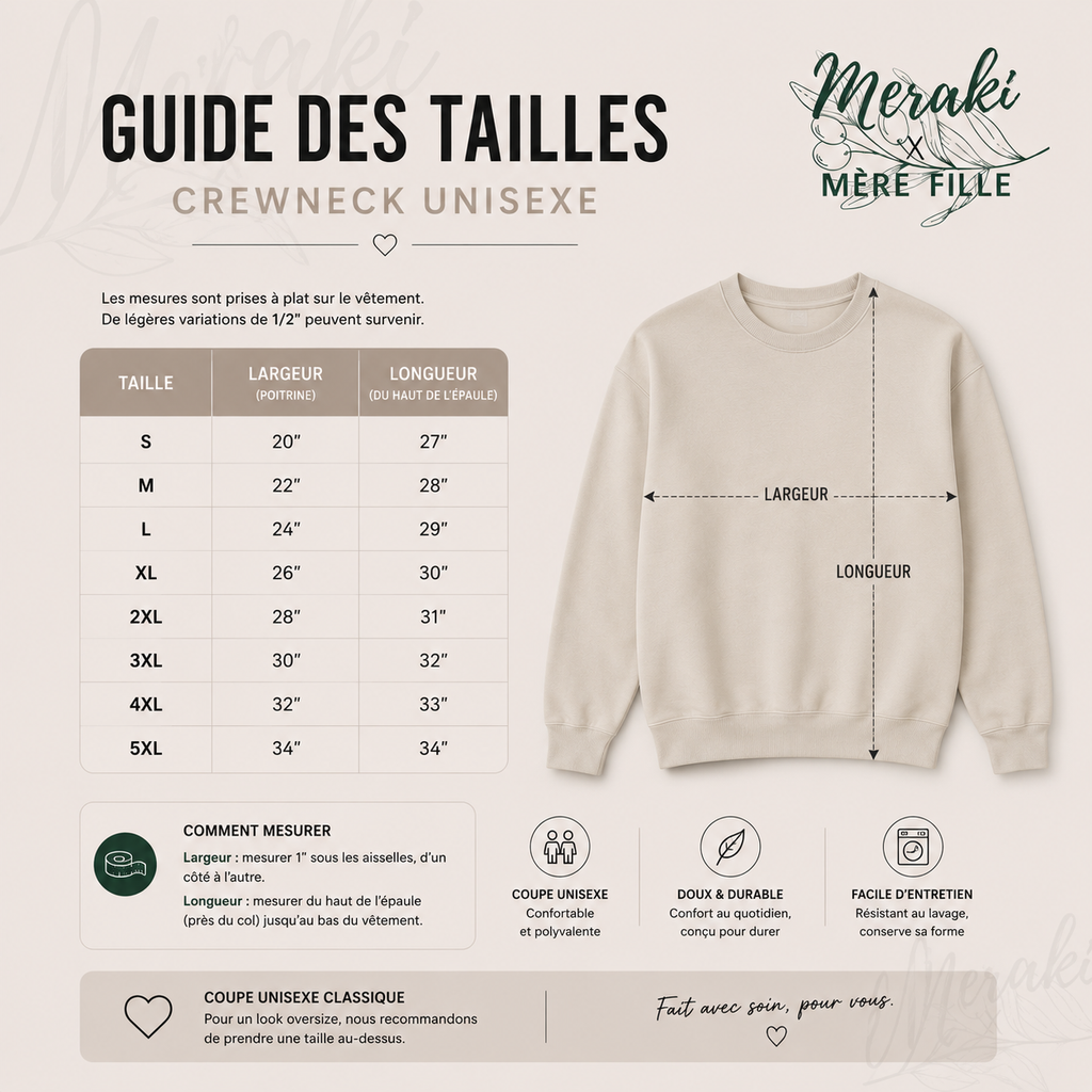 PRÉCOMMANDE - crewneck unisexe