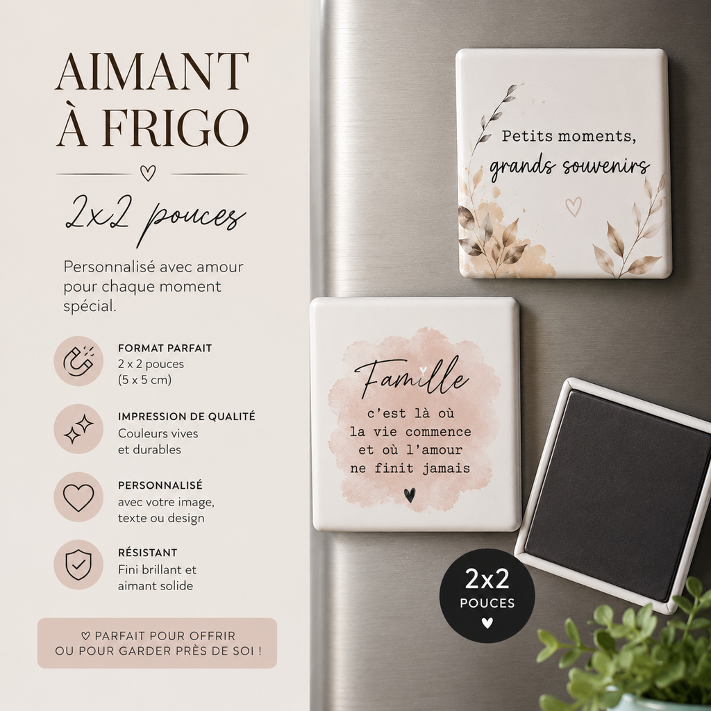 Aimant frigo personnalisé