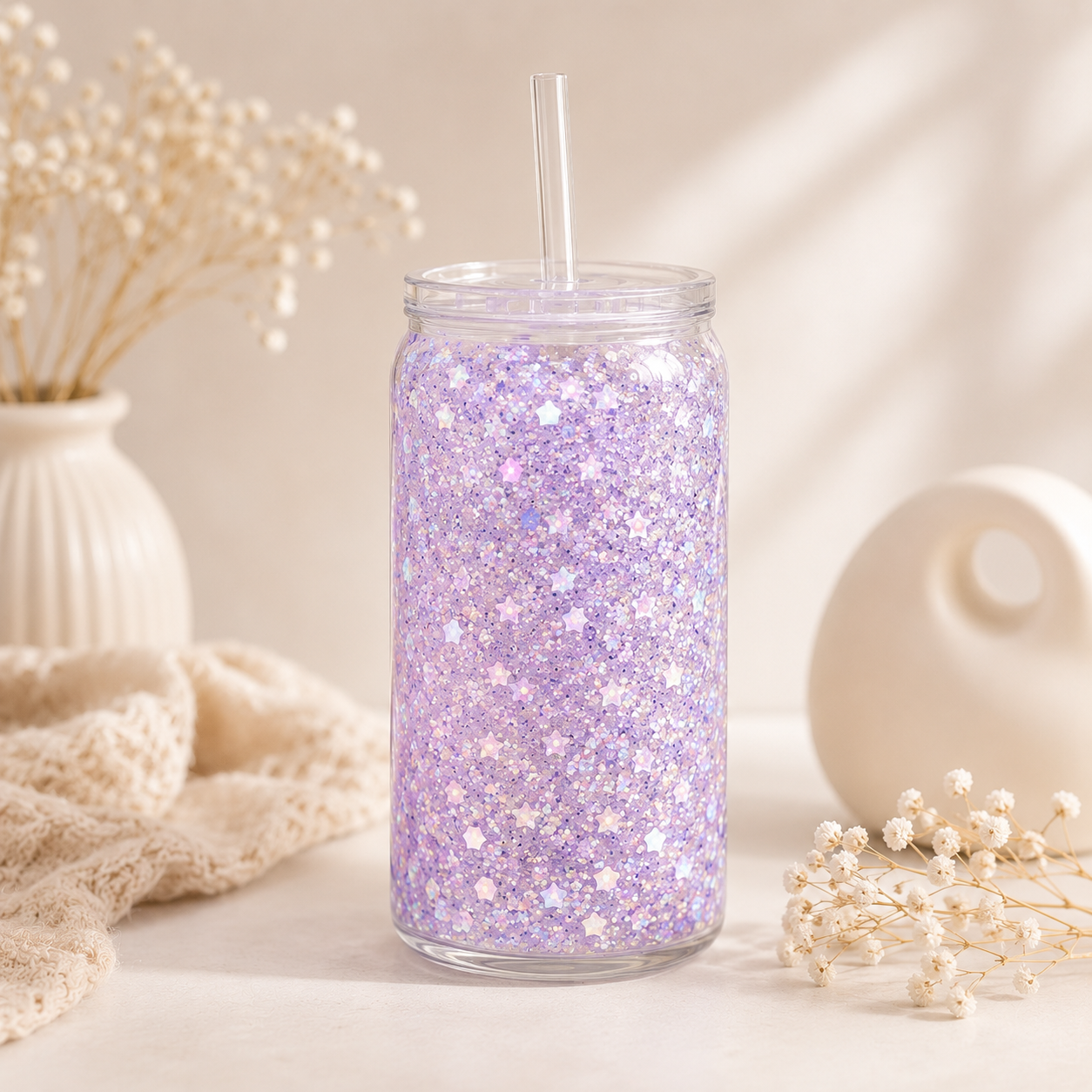 16 oz snowglobe acrylique